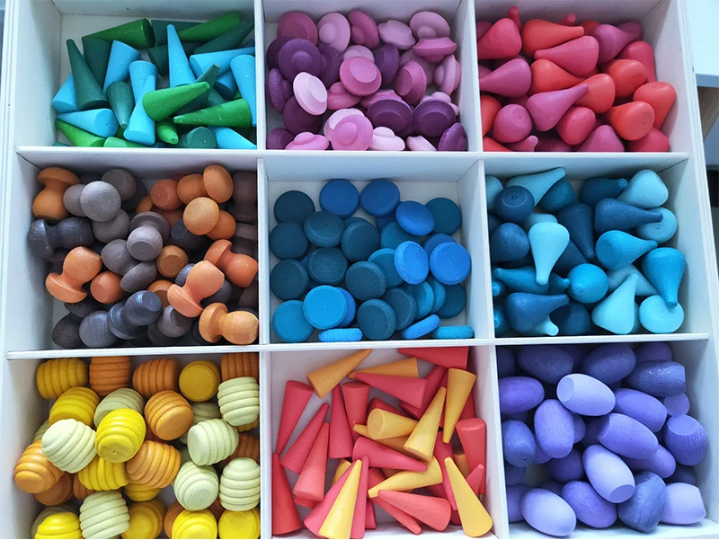 Rainbow Blocks™ – Coloriage créatif – Jeu de coloriage en bois