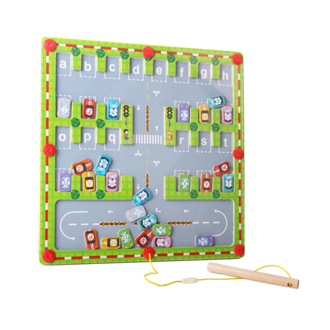 AlfaKids – Apprendre et découvrir – Tableau de jeu magnétique avec alphabet