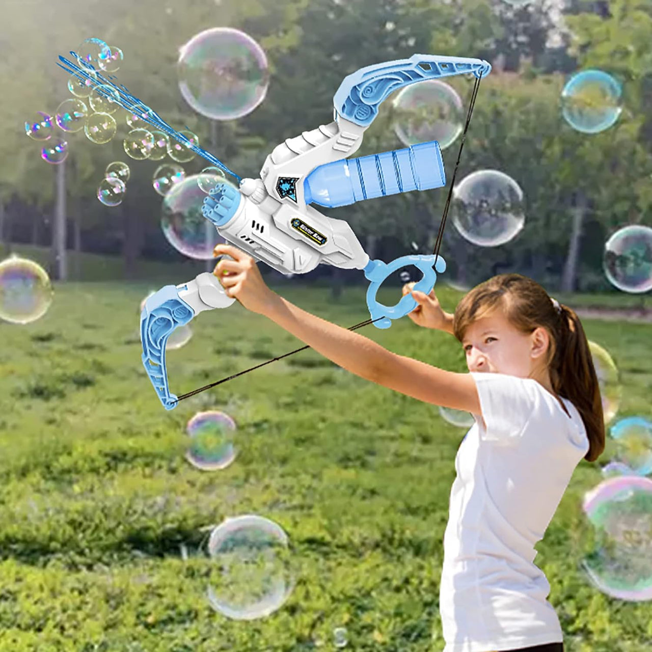 TrendyToys – Actif et créatif – Machine à bulles 2 en 1 en forme d'arc