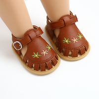 Thumbnail for TinyPetals – Confort et style – Sandales pour bébé avec broderies florales