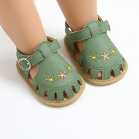 Thumbnail for TinyPetals – Confort et style – Sandales pour bébé avec broderies florales