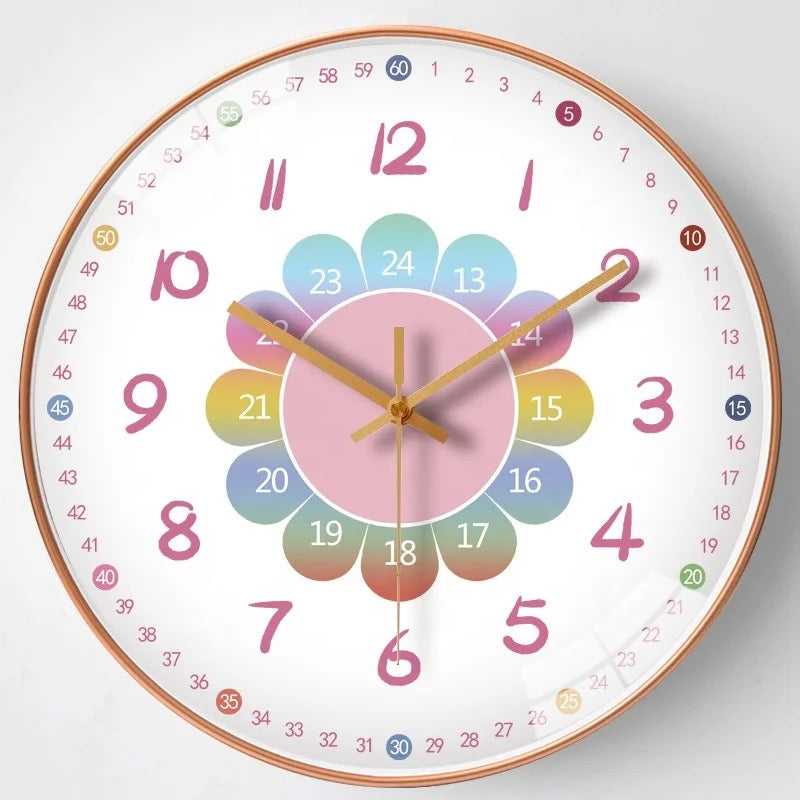 ChildrenTime – Indépendant et calme – Horloge murale éducative pour enfants
