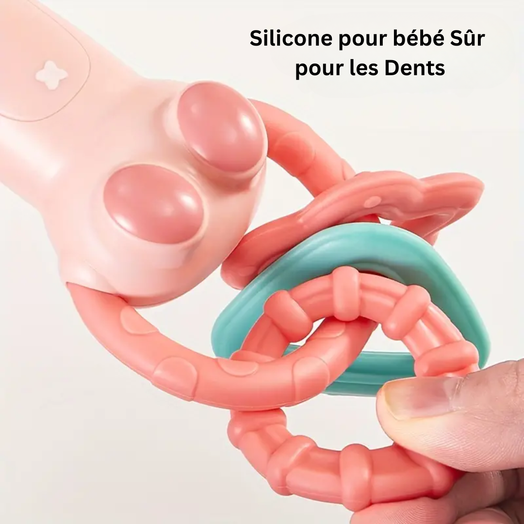 TinyZintuig – Sûr et instructif - Hochet de bébé pour le développement sensoriel