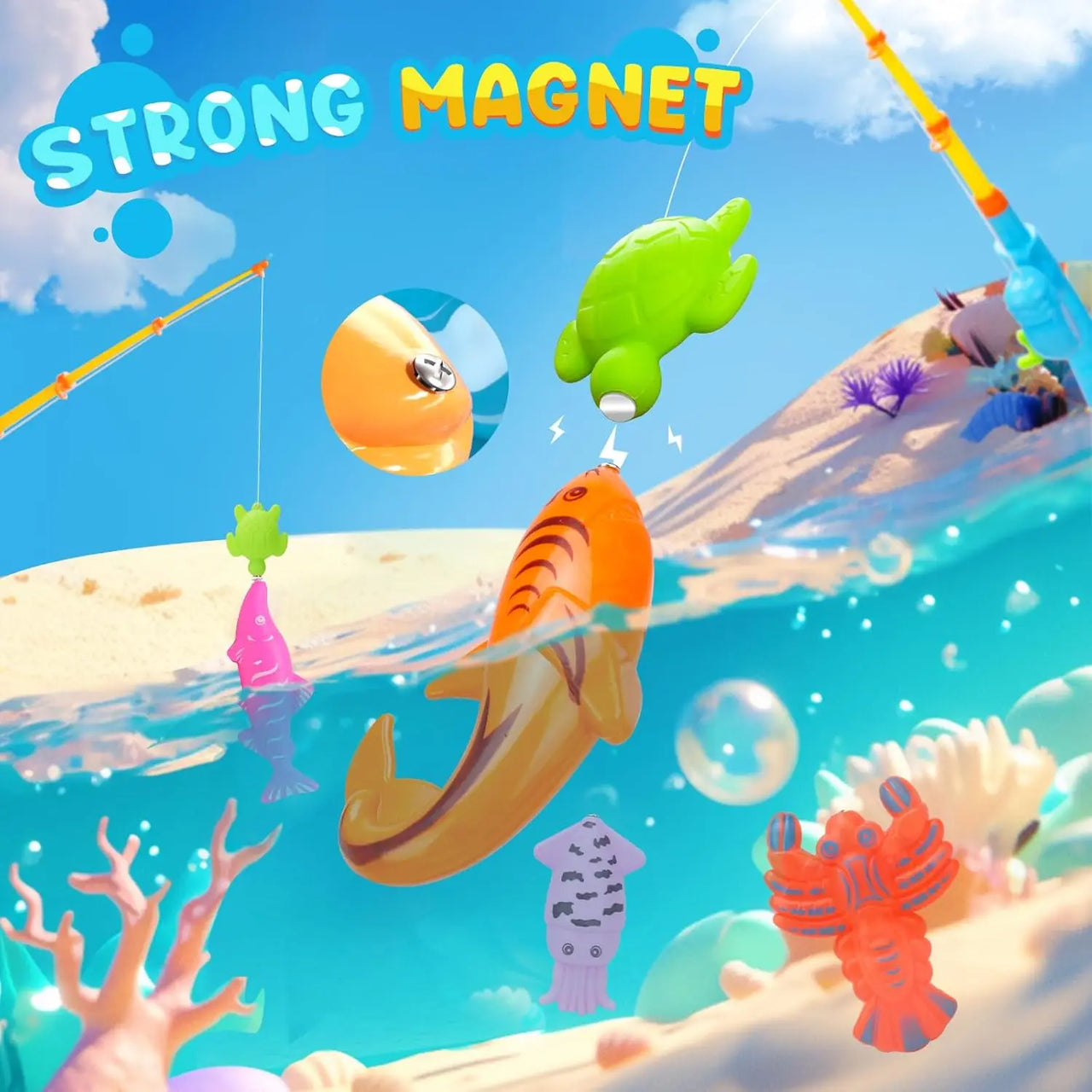 Fishing Game – Apprentissage et découverte – Jeu de pêche magnétique