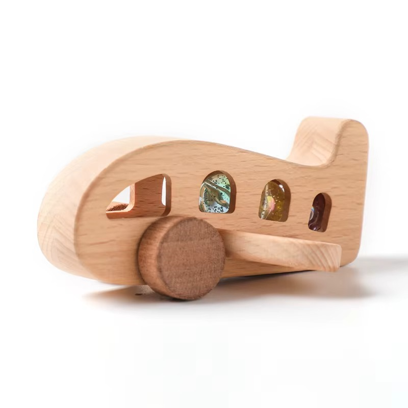 Woods™ - Promouvoir la créativité et la motricité - Jouet avion Montessori en bois