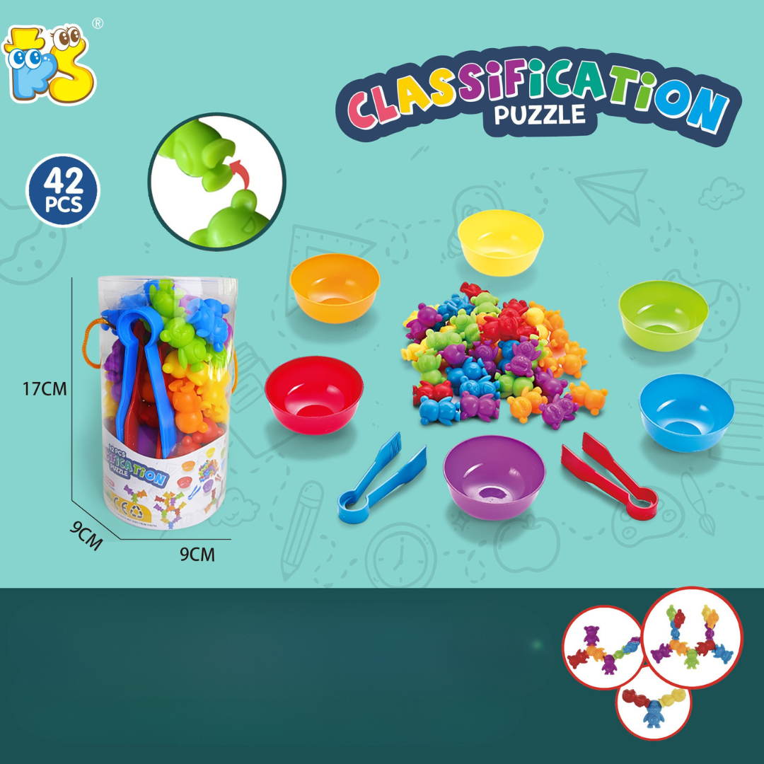 Rainbow Teddy Bears Toys™ - Éducatif et créatif - Oursons à compter arc-en-ciel