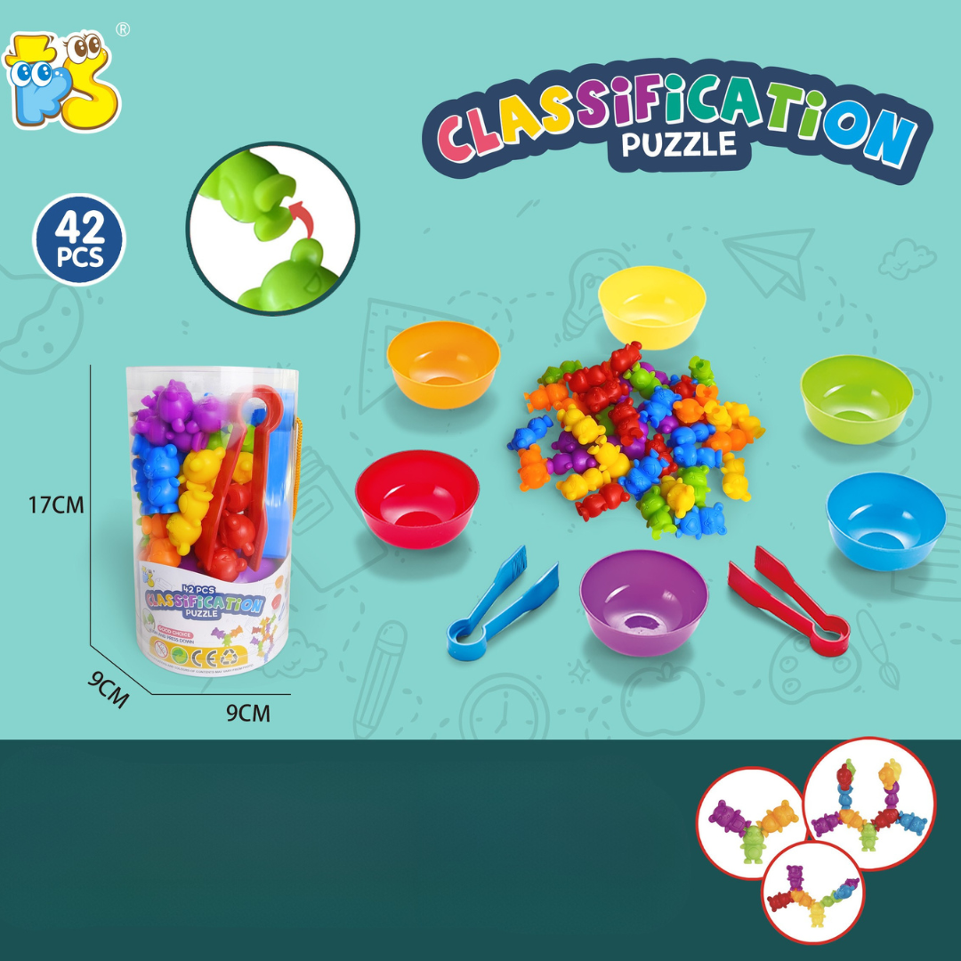 Rainbow Teddy Bears Toys™ - Éducatif et créatif - Oursons à compter arc-en-ciel