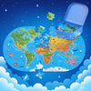 GeoMap – Éducatif et amusant – Puzzle de sol « Carte du monde »