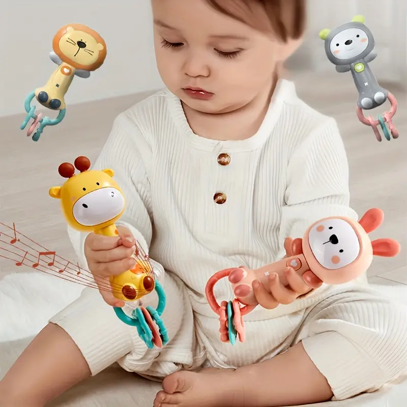 TinyZintuig – Sûr et instructif - Hochet de bébé pour le développement sensoriel