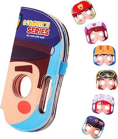 Mask Book™ – Bébé apprend ses premières impressions - Livre de masques en tissu