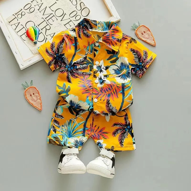 Mini Fashion™ - Frais et joyeux - Ensemble floral pour garçons