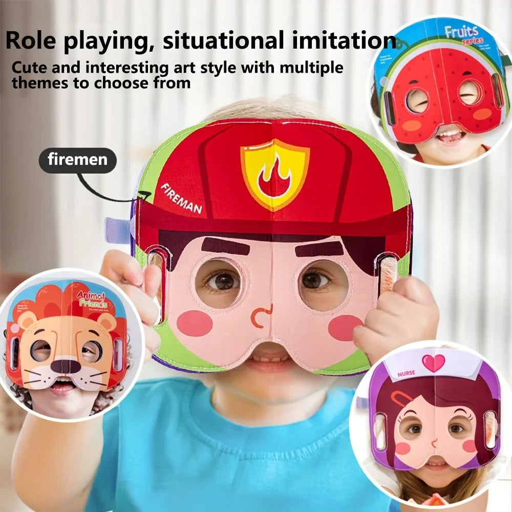 Mask Book™ – Bébé apprend ses premières impressions - Livre de masques en tissu