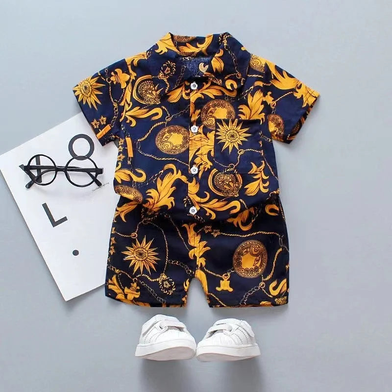 Mini Fashion™ - Frais et joyeux - Ensemble floral pour garçons