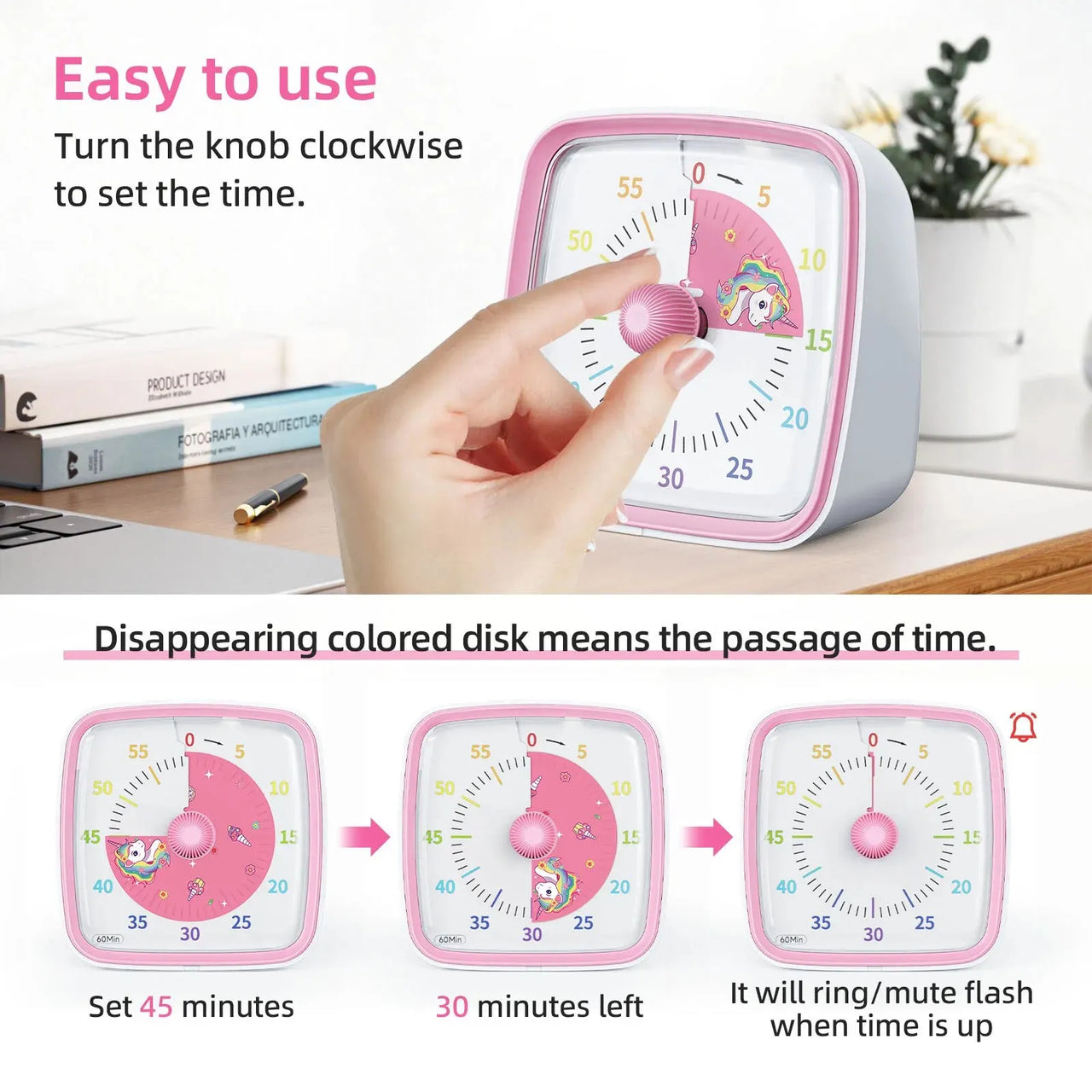 Visual Timer – Coloré et calme – Minuteur pour enfants
