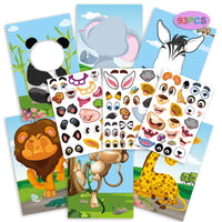 Thumbnail for Funny Faces™ – Plaisir animal et plaisir collant – Livre d'autocollants réutilisables
