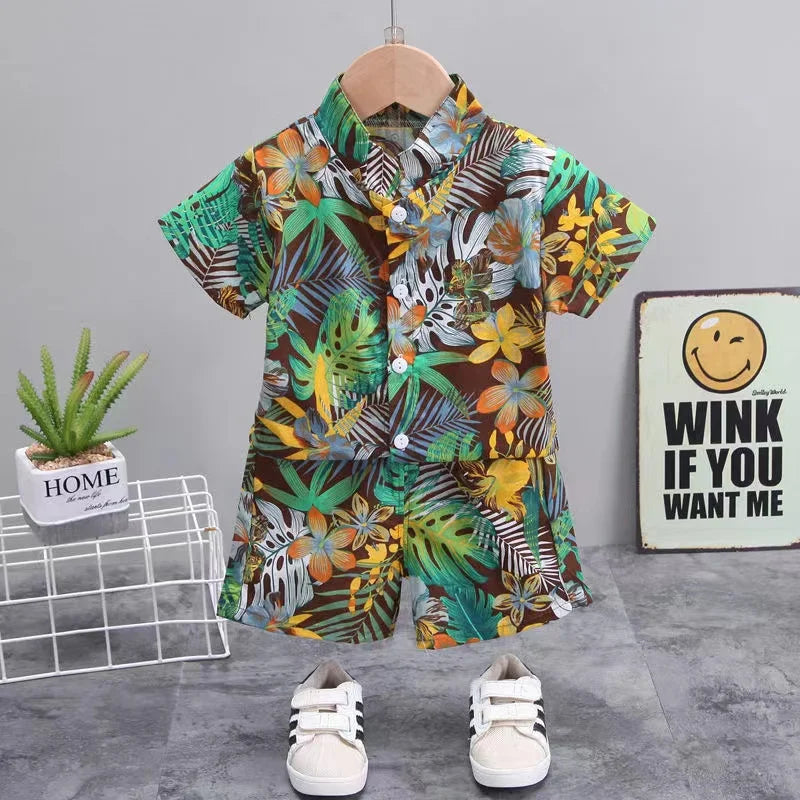 Mini Fashion™ - Frais et joyeux - Ensemble floral pour garçons