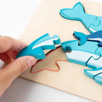 Thumbnail for Animal Puzzle™ – Découvrir et apprendre – Casse-tête en bois de dessins animés