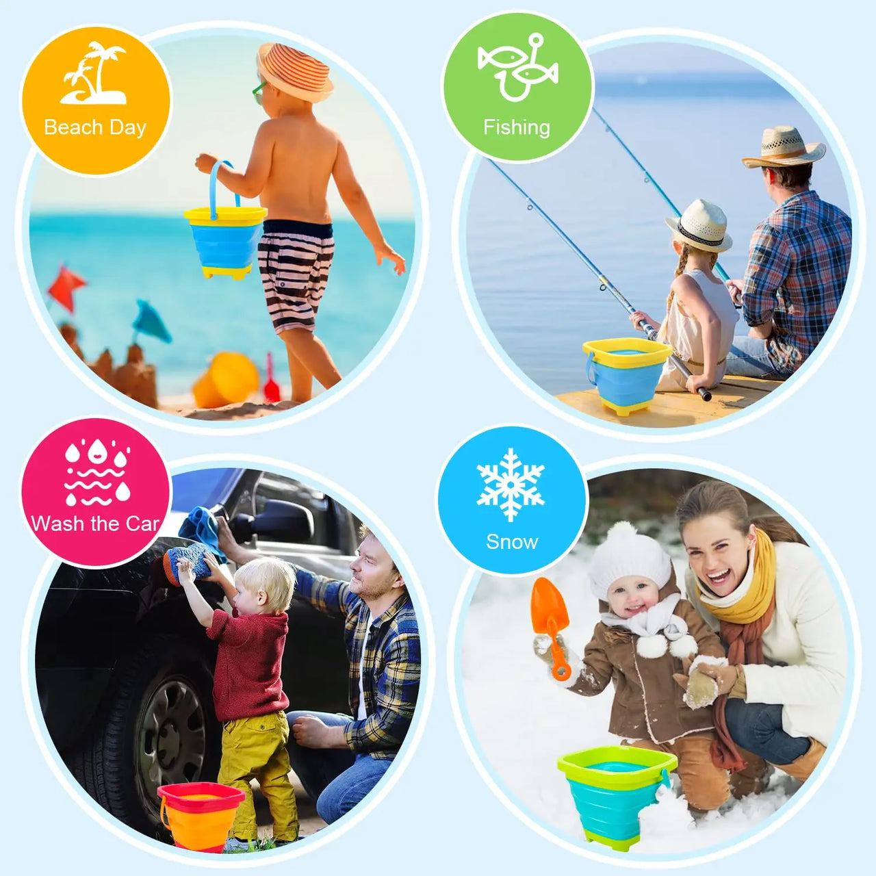 Foldable Bucket™ - Pratique et Facile à Transporter - Seau pliable