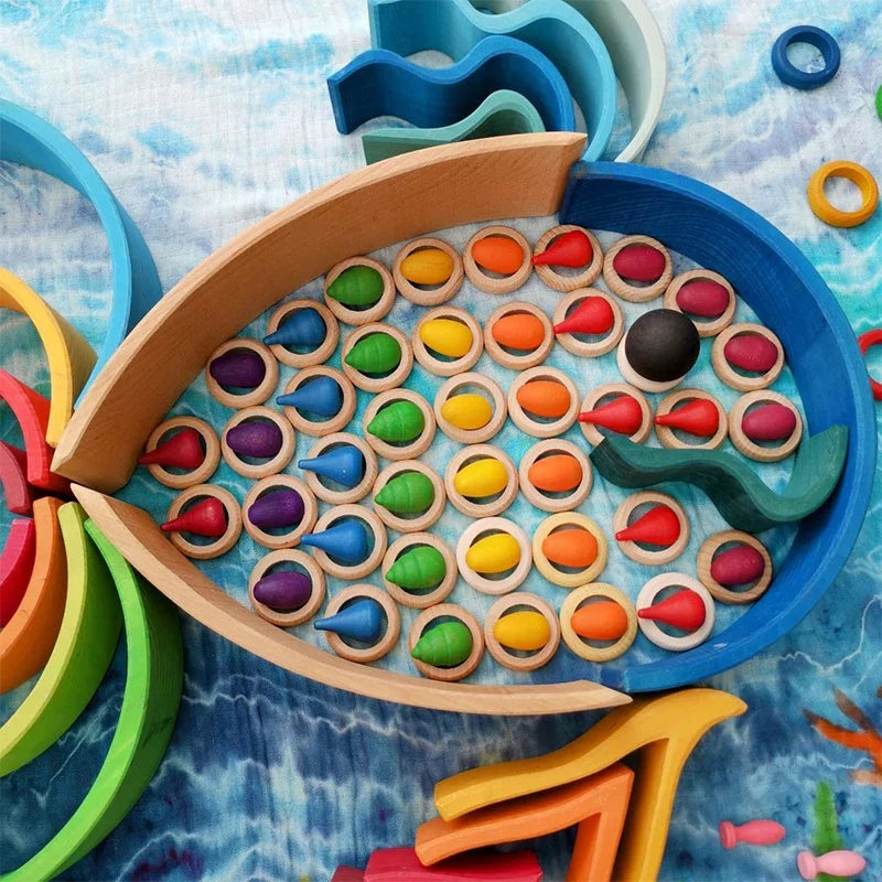 Rainbow Blocks™ – Coloriage créatif – Jeu de coloriage en bois