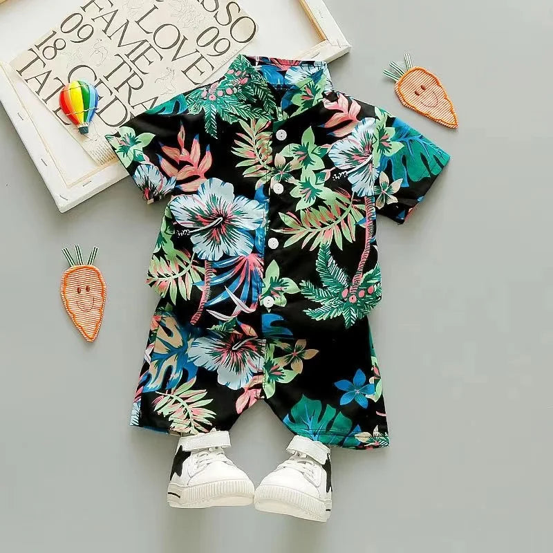 Mini Fashion™ - Frais et joyeux - Ensemble floral pour garçons