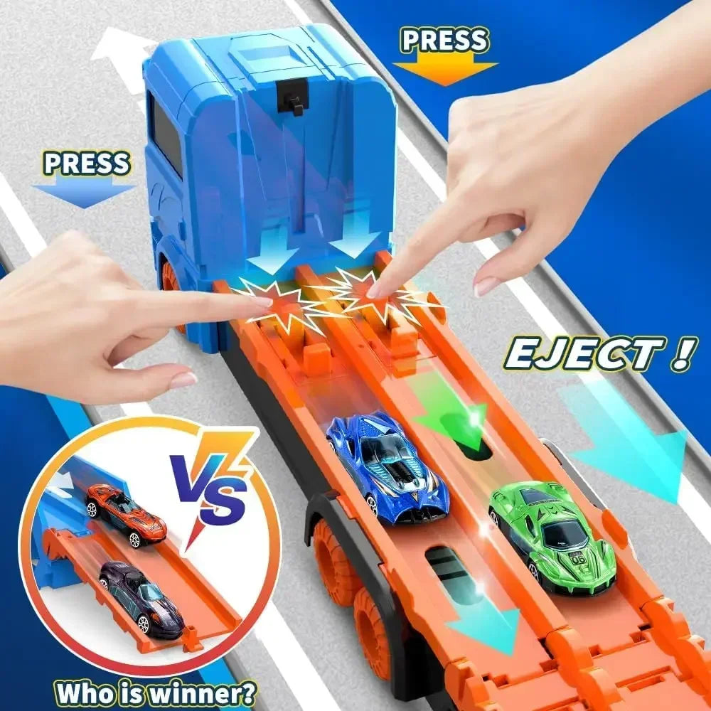 Mega Transporter - 9-en-1 Plaisir de course - Camion jouet transformable