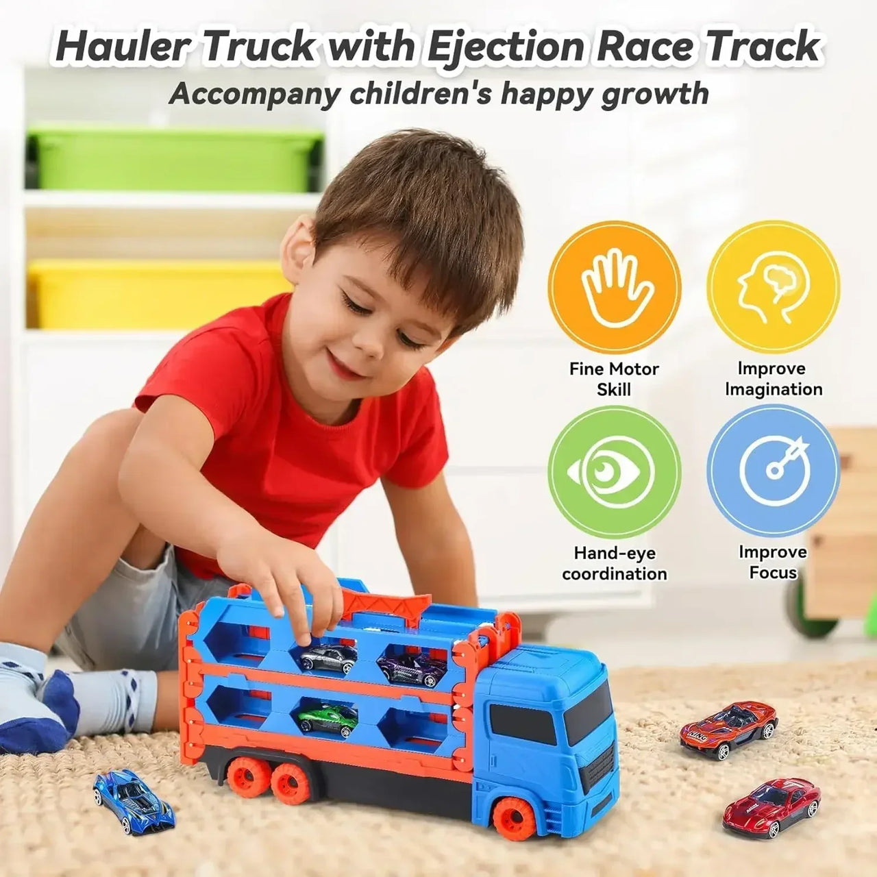 Mega Transporter - 9-en-1 Plaisir de course - Camion jouet transformable