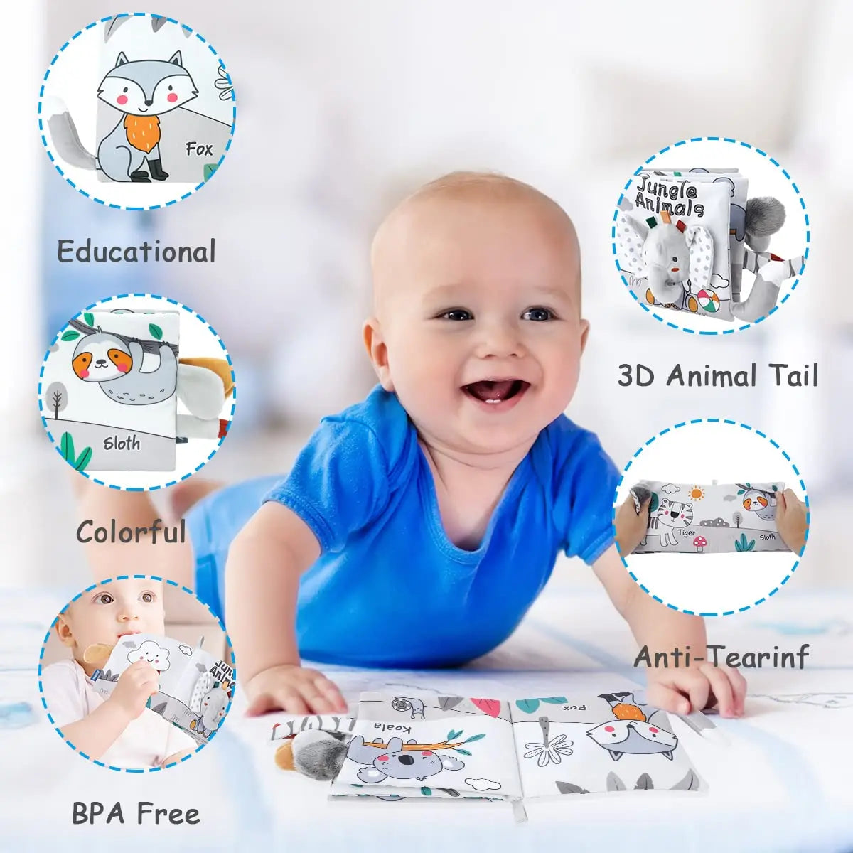 Soft Sensory Book – Sentir et découvrir – Livret du bébé