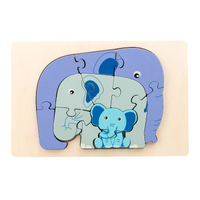 Thumbnail for Animal Puzzle™ – Découvrir et apprendre – Casse-tête en bois de dessins animés