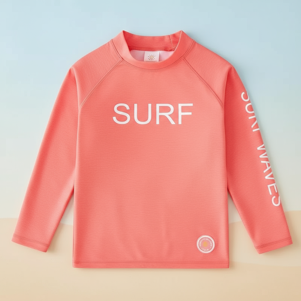 SunShield – Protecteur et souple – T-shirt de surf à manches longues pour enfants avec UPF 50+