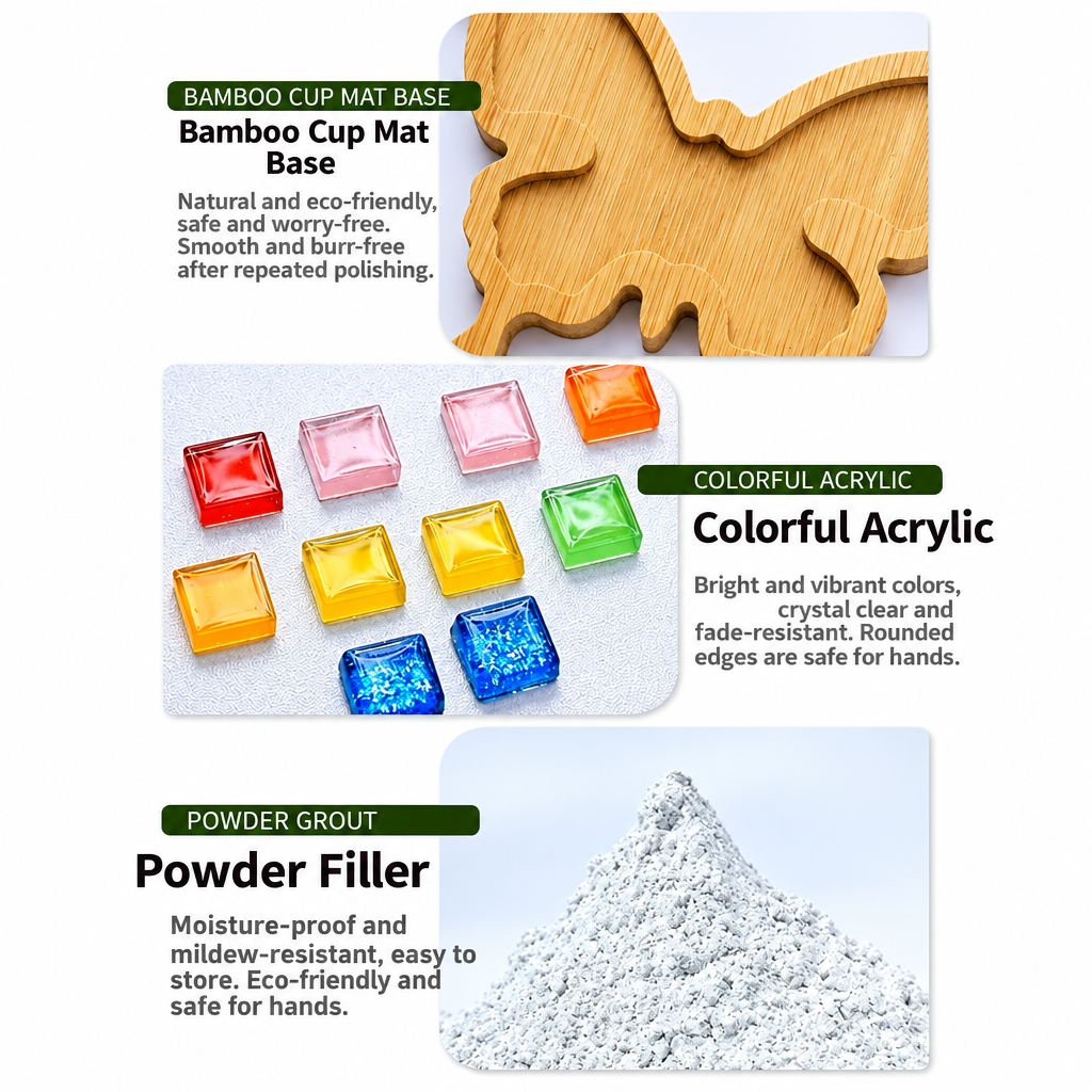 MosaicFun – Créatif et coloré – Sous-verre en mosaïque à réaliser soi-même