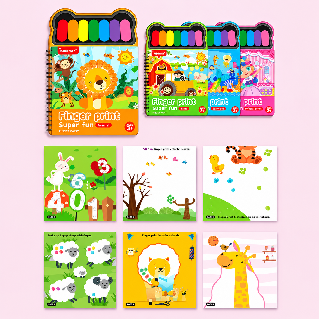 FingerArt – Créatif et coloré – Livre de peinture au doigt pour enfants