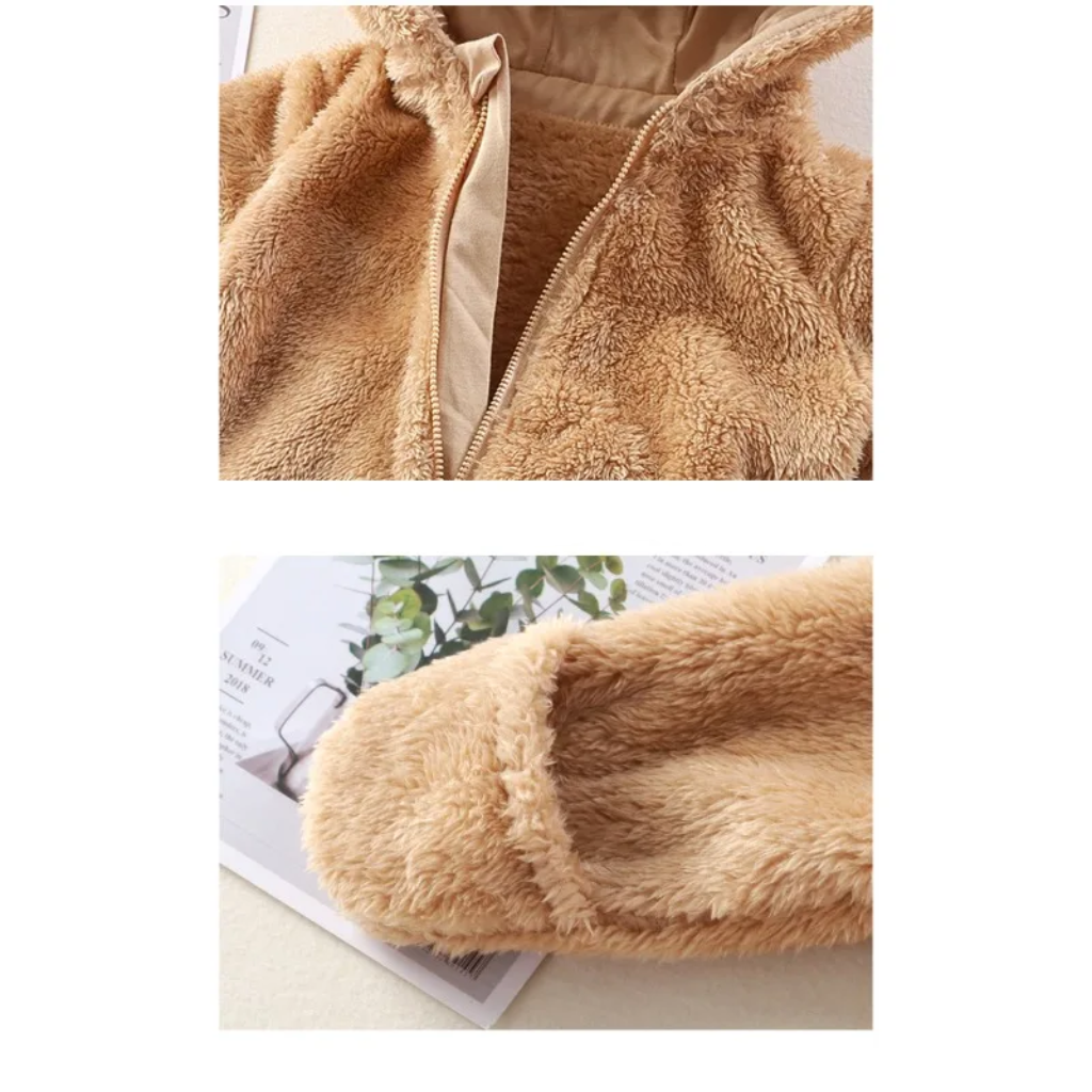 CozyBear – Doux et chaud – Combinaison pour bébé avec capuche à motif animalier