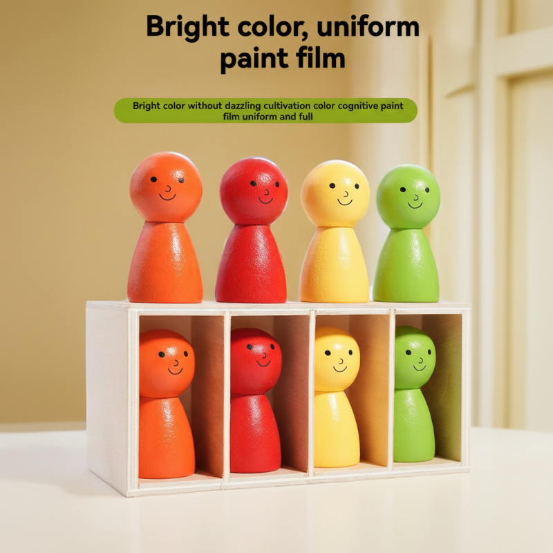 WoodenMatch – Intelligent et ludique – Jeu de couleurs Montessori