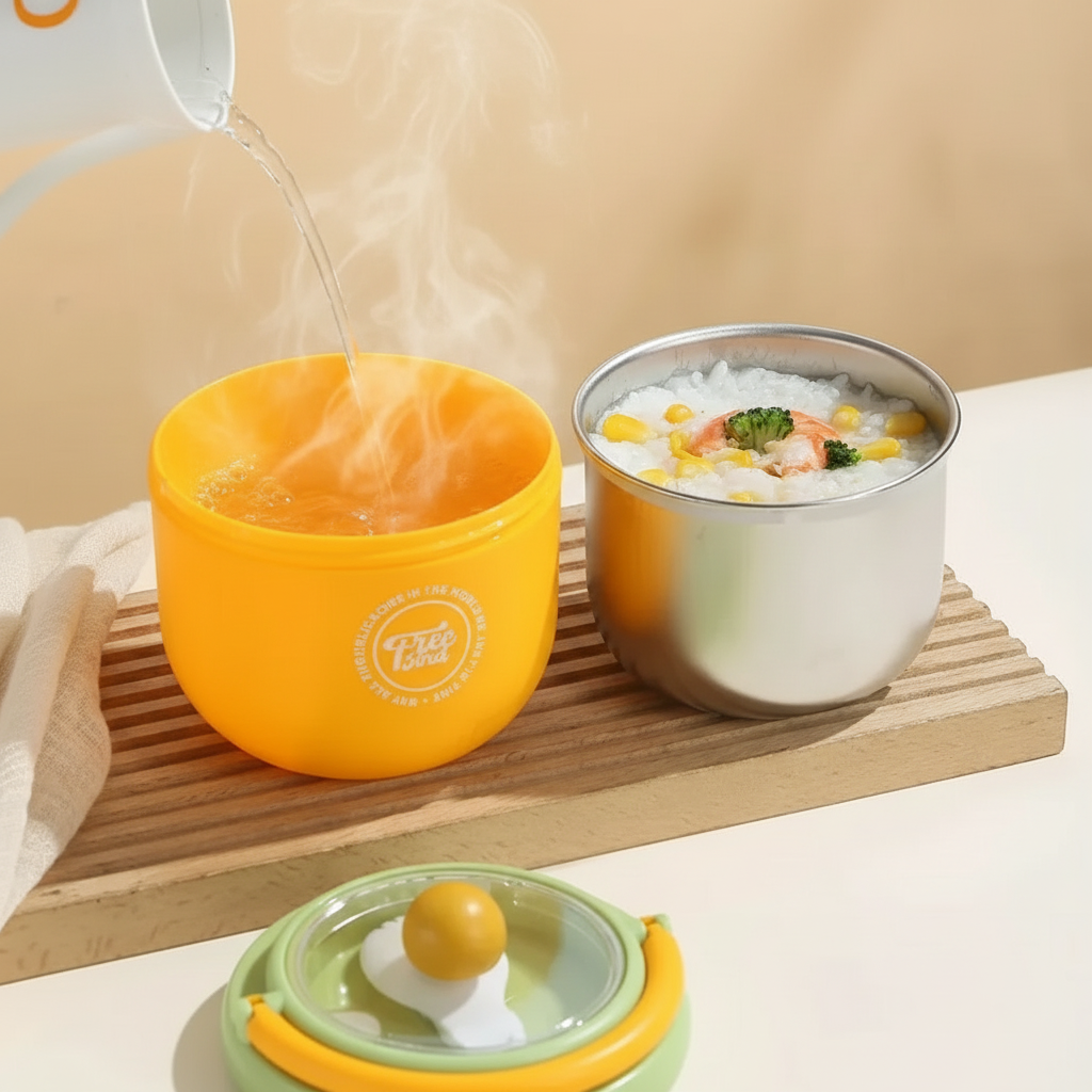 MealMate – Pratique et isolant – Bol à déjeuner en acier inoxydable avec cuillère