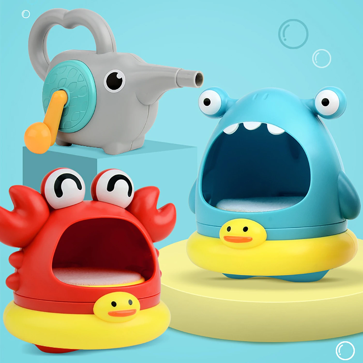 BubblePlay – Éducatif et amusant – Jouet de bain « Bulle de crabe»
