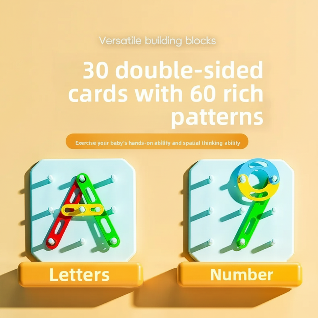 ShapeGenius – Créatif et éducatif – Puzzle géométrique sur panneau perforé