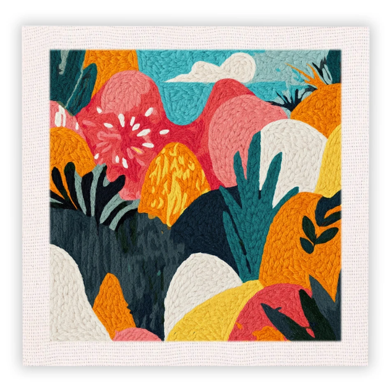 ThreadArt – Fait main & Coloré – Kit de broderie Animaux