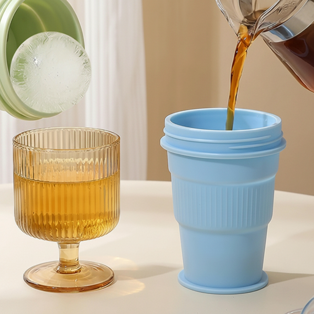 FlexiCup – Pratique et portable – Gobelet pliable en silicone