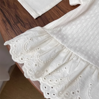 Thumbnail for Polo Premium – Doux et mignon – T-shirt à bordure en dentelle