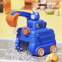 Thumbnail for TinyExcavators – Unique et fonctionnelle – Bouteille d'eau « pelleteuse » avec paille