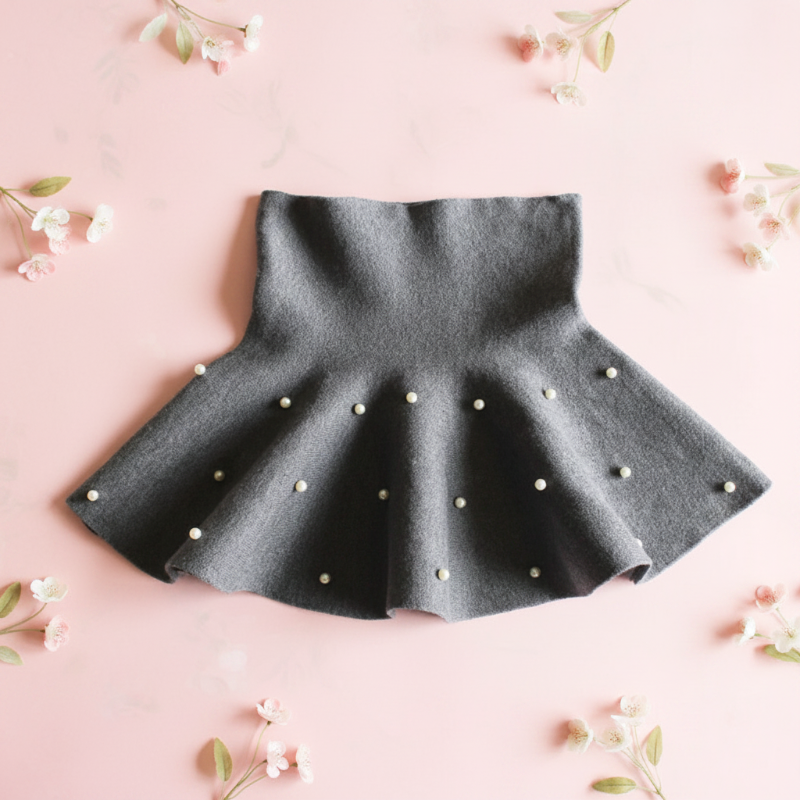 Girls Knitted Skirt – Confort et style – Jupe pour enfant
