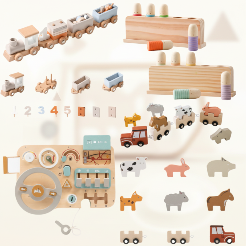 Color Spring – Jouer et se développer – Jouets sensoriels en bois pour bébés