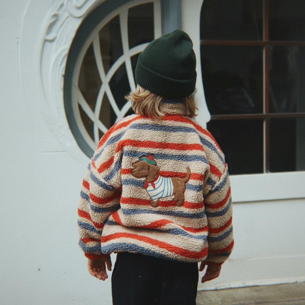 WarmHug – Confortable et tendance – Veste polaire pour enfant aux imprimés ludiques