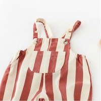 Thumbnail for Striped Overall Romper – Douceur et confort – Combinaison pour enfant