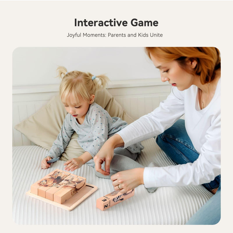 ZooStack – Bois & Interactif – Puzzle animaux en blocs