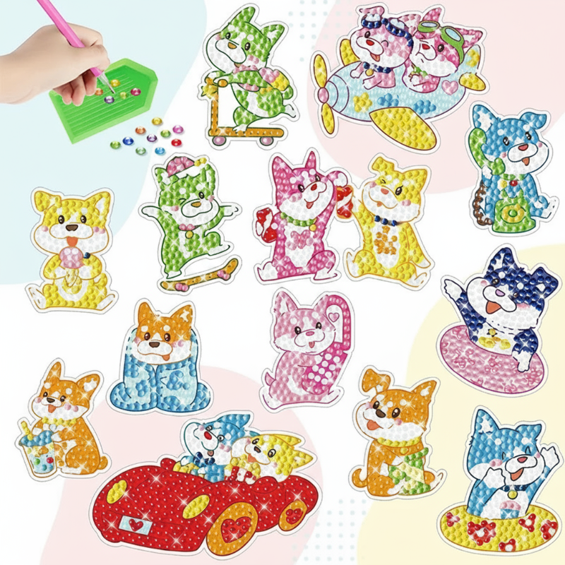 GemArt – Ombré et brillant – Autocollants pour peinture au diamant