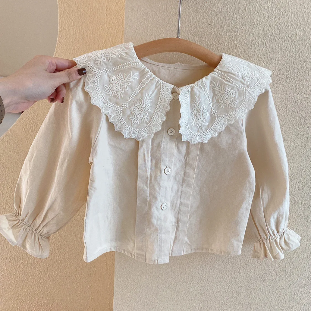 PrettyLayers – Mignon et élégant – Ensemble 3 pièces pour fille comprenant une jupe, un chemisier et un gilet en maille