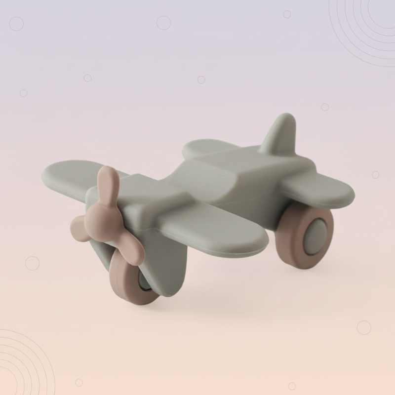 Montessori Silicone Toy Car – Sûr et adapté à la dentition – Jouet de dentition en silicone en forme de véhicule