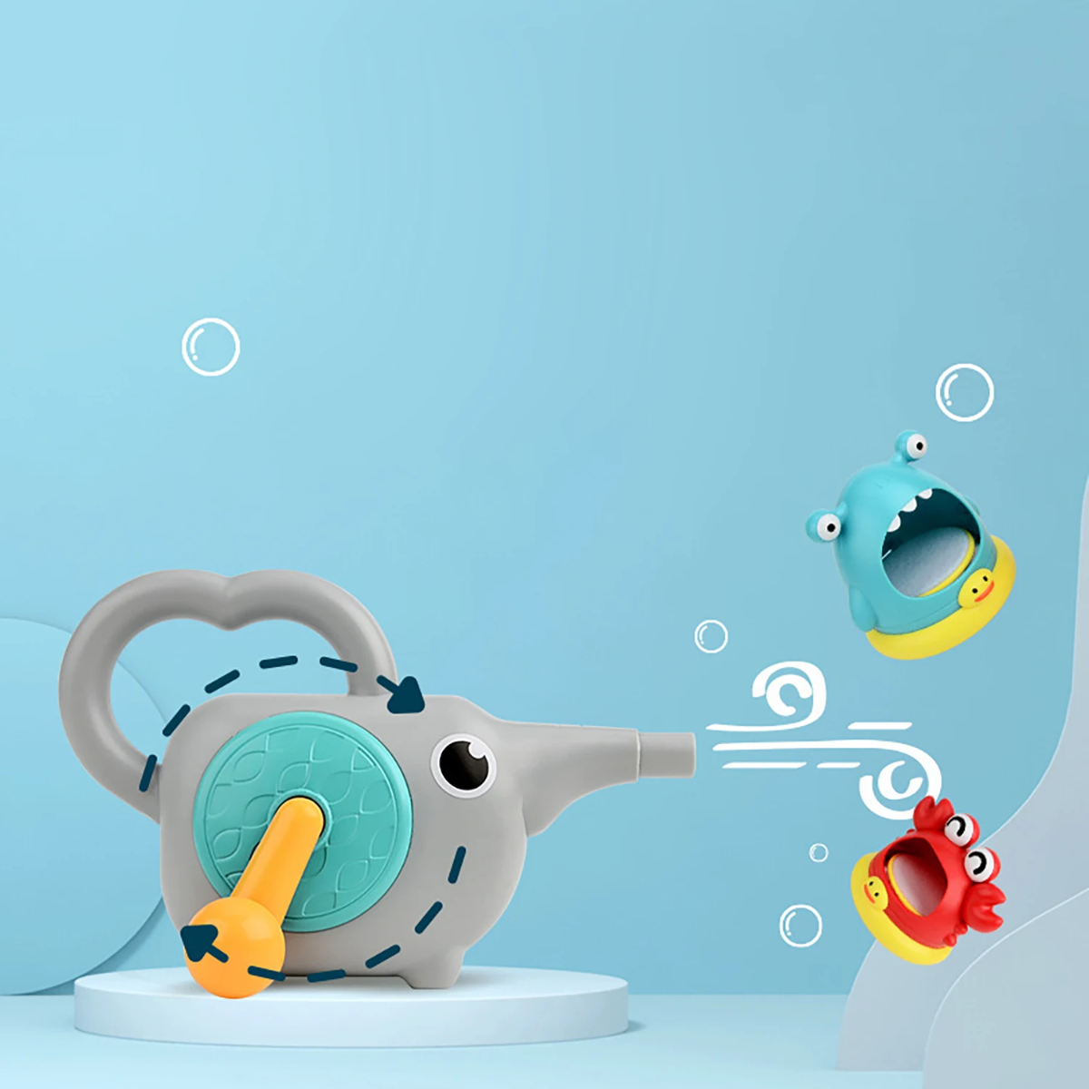 BubblePlay – Éducatif et amusant – Jouet de bain « Bulle de crabe»
