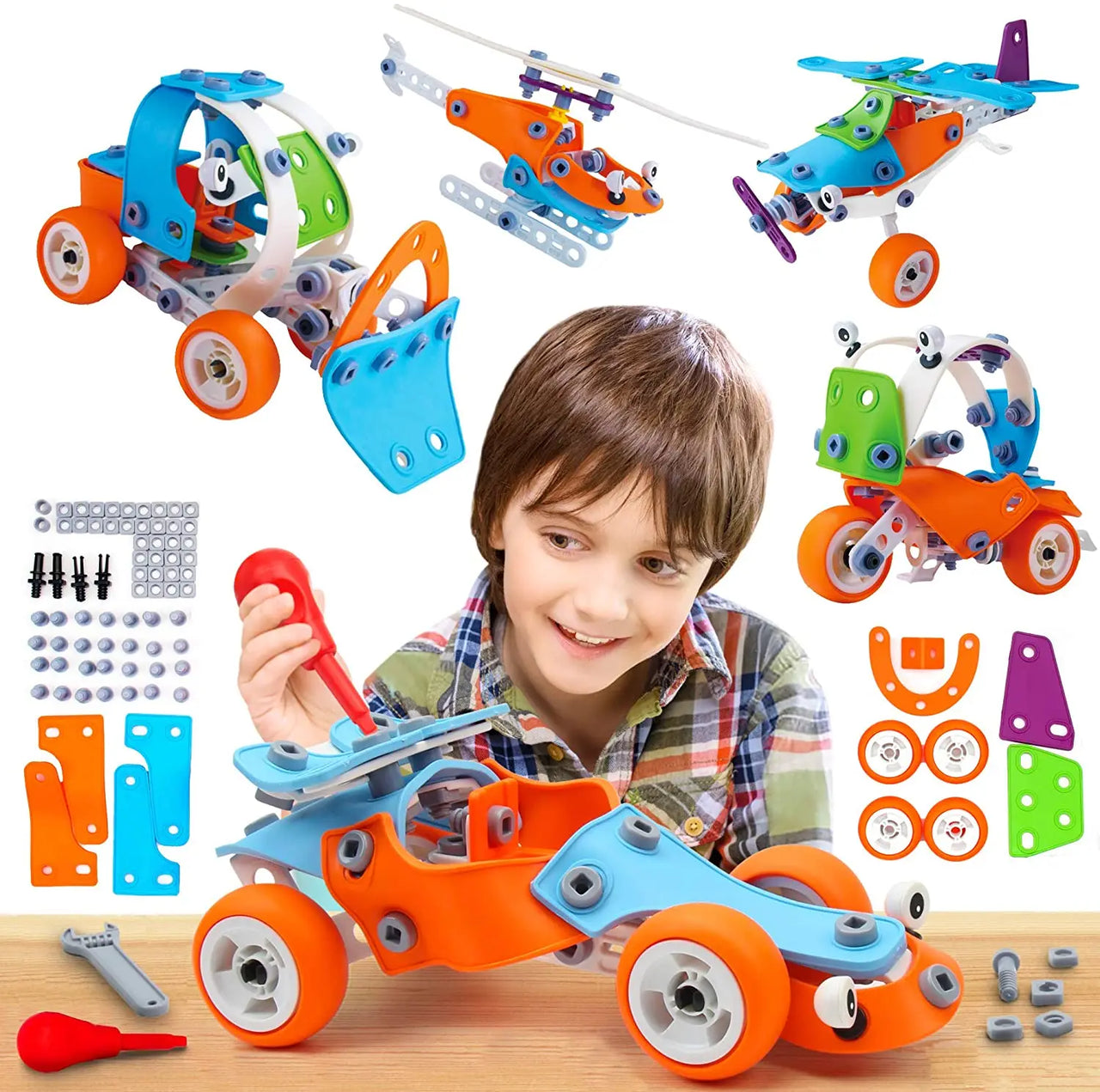 Build Genius Playset™ - Jeu de Construction Éducatif - Jouet STEM